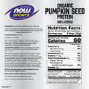 CLEARANCE! NOW Foods Pumpkin Seed Protein Organic Powder 1 lb, BEST BY 04/2026 - DailyVita
