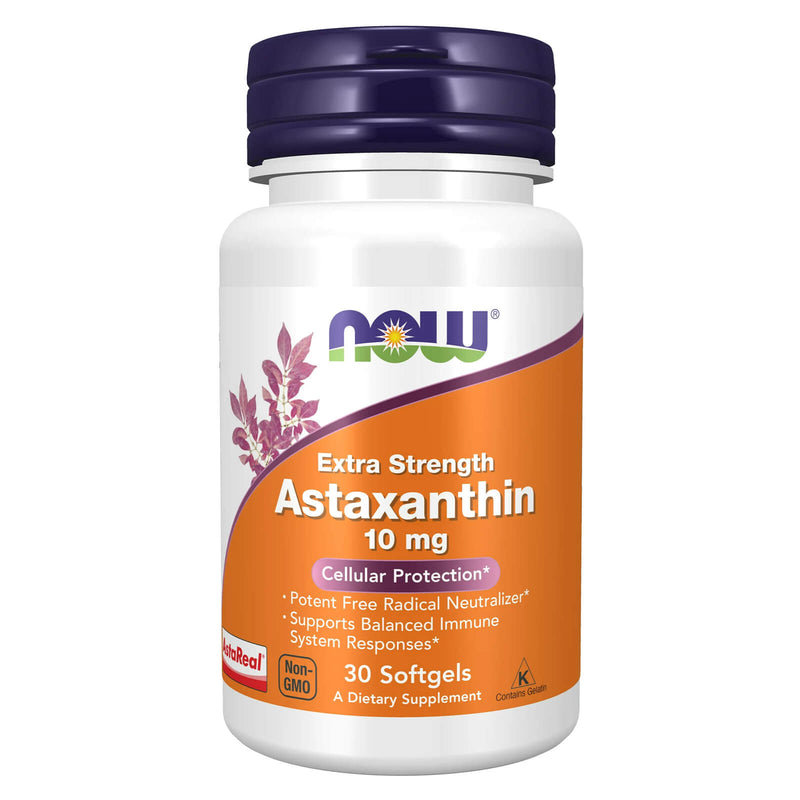 NOW Foods Astaxanthin 10 mg Extra Strength 30 Softgels - DailyVita