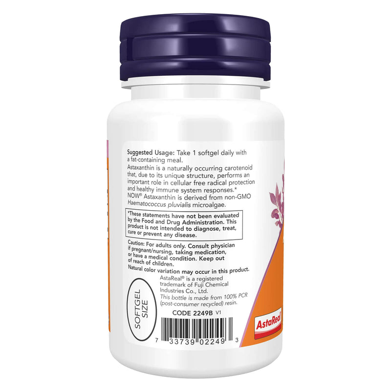 NOW Foods Astaxanthin 10 mg Extra Strength 30 Softgels - DailyVita