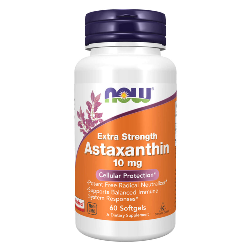 NOW Foods astaxanthin额外的强度10 mg 60柔软