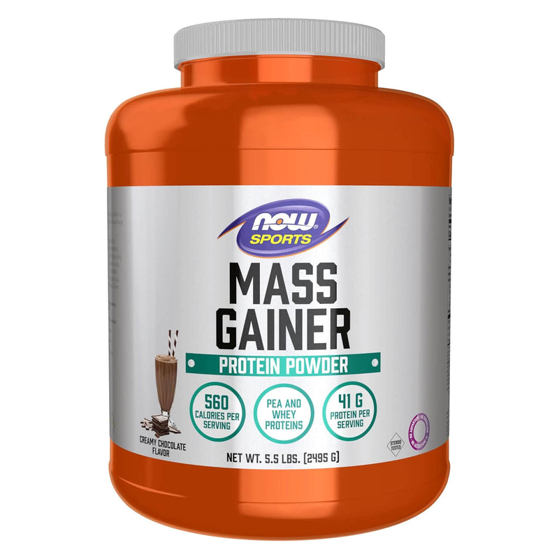 Now Foods Mass Gainer Powder Creamy Chocolate Flavor - 55 lbs - DailyVita