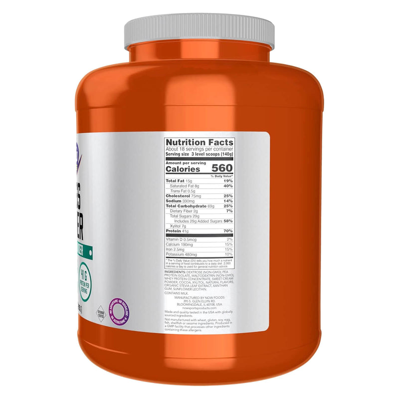 Now Foods Mass Gainer Powder Creamy Chocolate Flavor - 55 lbs - DailyVita