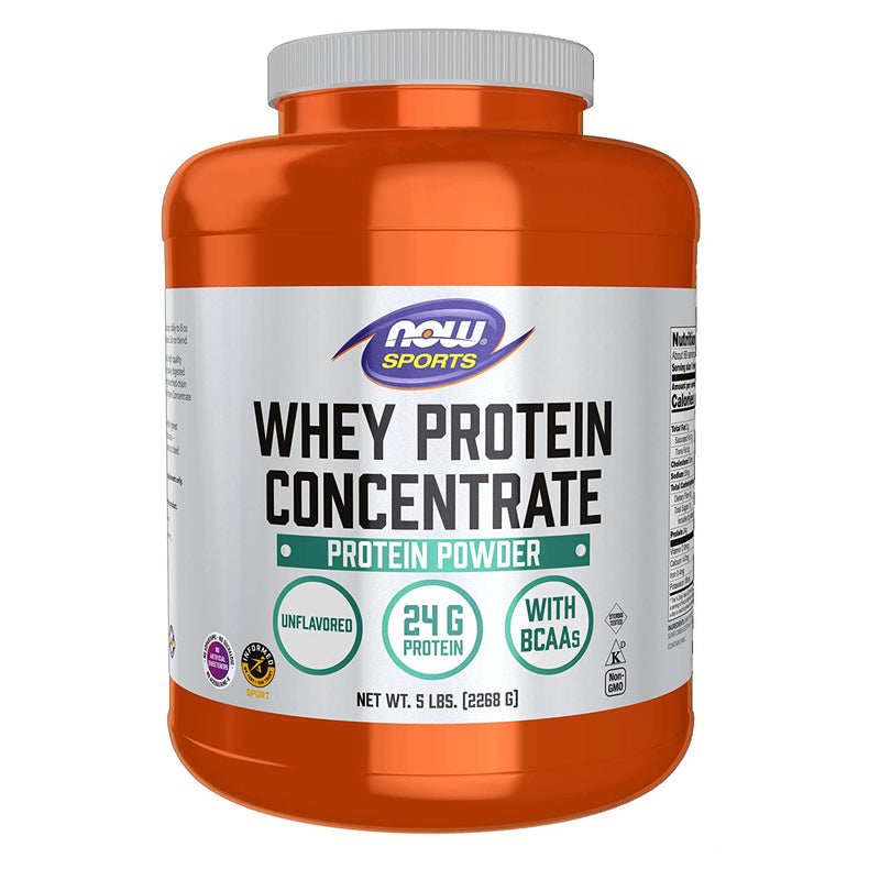 CLEARANCE! NOW Foods Whey Protein Concentrate Unflavored 5 lbs., BEST BY 11/2024