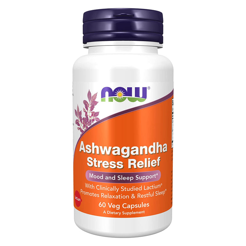 NOW Foods Ashwagandha Stress Relief - 60 Veg Capsules - DailyVita