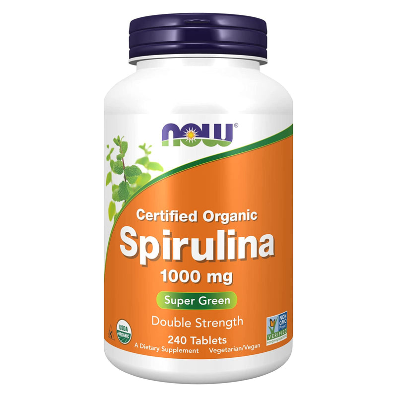 NOW Foods Spirulina Double Strength, 1000 mg Organic - 240 Tablets - DailyVita