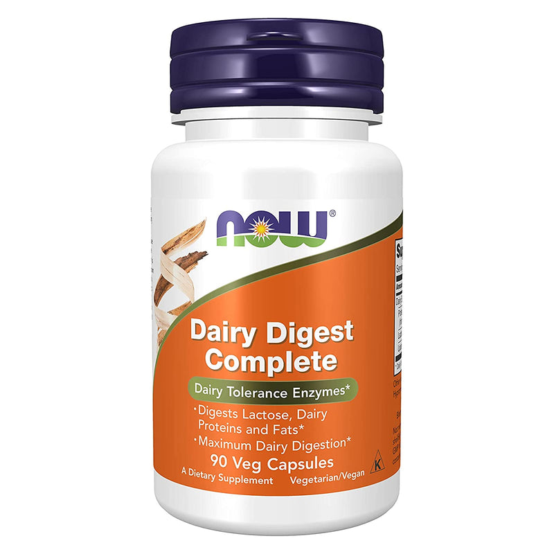 CLEARANCE! NOW Foods Dairy Digest Complete 90 Veg Capsules, BEST BY 07/2024 - DailyVita