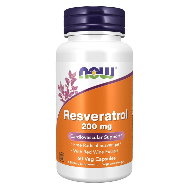 NOW Foods Resveratrol 200 mg 60 Veg Capsules - DailyVita