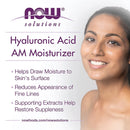 CLEARANCE! NOW Foods Hyaluronic AM Moisturizer 2 fl oz, BEST BY 04/2026 - DailyVita