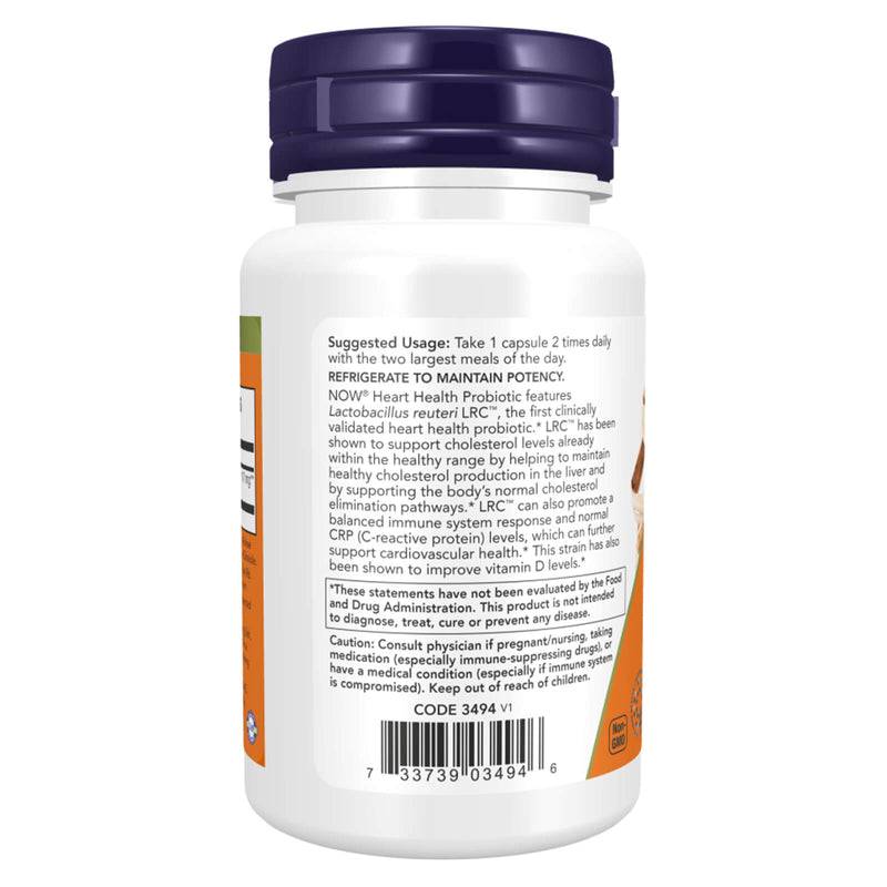 NOW Foods Clinical Heart Health Probiotic - 60 Veg Capsules - DailyVita