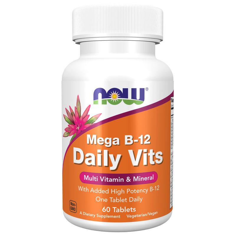 NOW Foods Daily Vits, with Added High Potency B-12, 60 Tablets - DailyVita