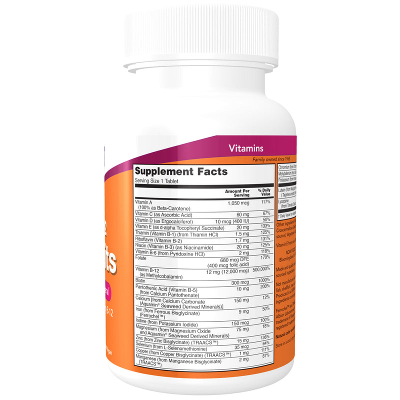 NOW Foods Daily Vits, with Added High Potency B-12, 60 Tablets - DailyVita
