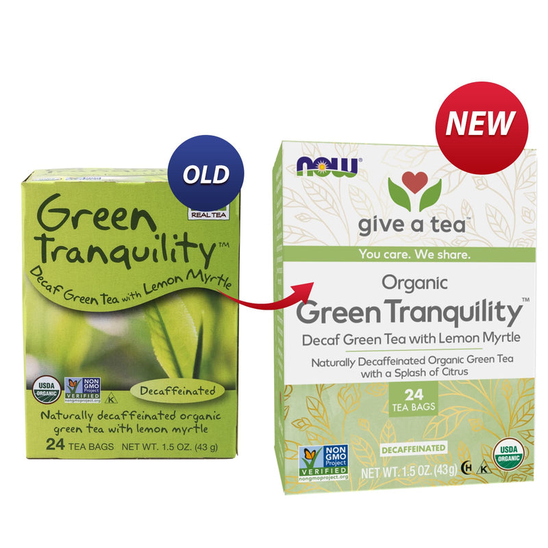 CLEARANCE! NOW Foods Green Tranquility Tea Organic 24 Tea Bags, BEST BY 04/2024 - DailyVita