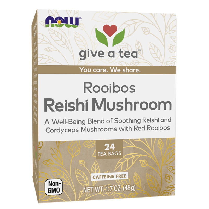 NOW Foods Rooibos Reishi Mushroom Tea 24 Tea Bags - DailyVita