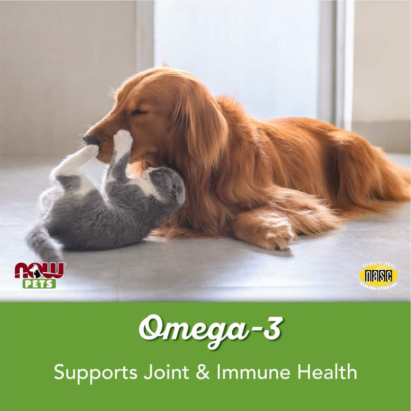 CLEARANCE! NOW Foods Omega-3 Support 180 Softgels for Pets, BEST BY 04/2024