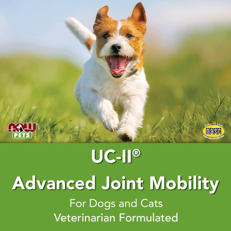 NOW Foods Pet UC-II Advanced Joint Mobility 60 Chewable Tablets for Dogs & Cats - DailyVita