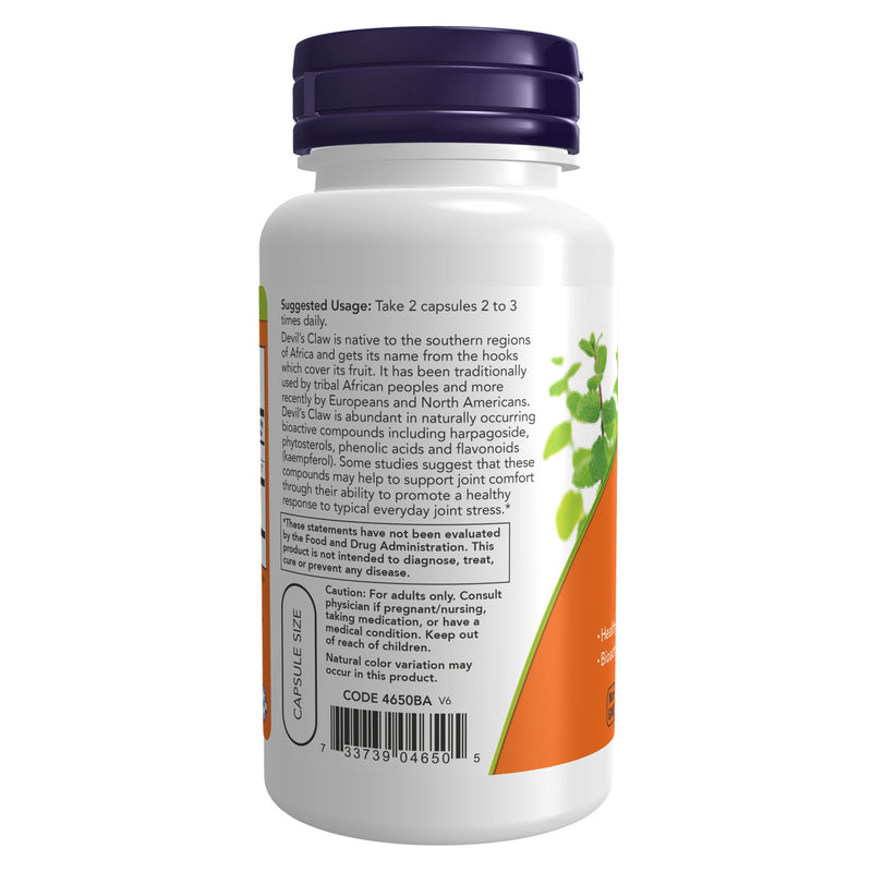 CLEARANCE! NOW Foods Devil's Claw 100 Veg Capsules, BEST BY 03/2024 - DailyVita