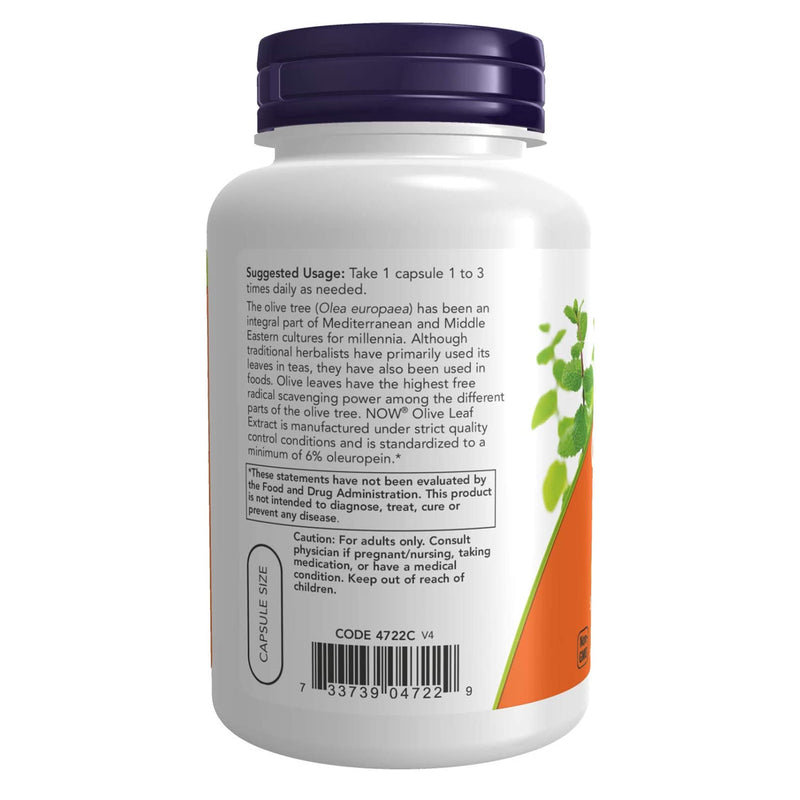 CLEARANCE! NOW Foods Olive Leaf Extract 500 mg 120 Veg Capsules, DENT