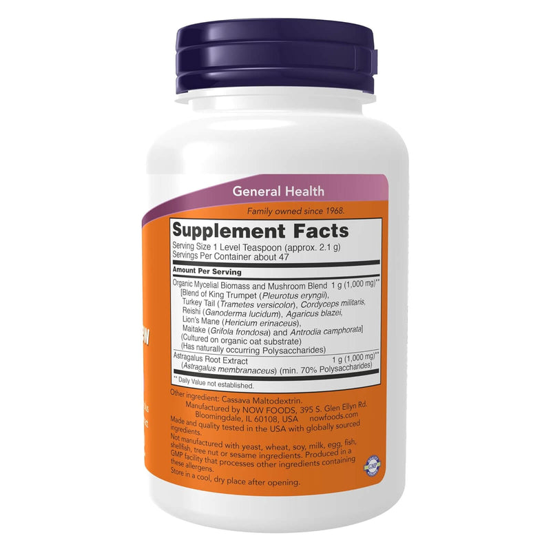 NOW Foods Mushroom Immune Renew with Astragalus Root Extract 3.5 oz - DailyVita