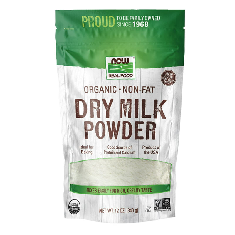 NOW Foods Non-Fat Dry Milk Powder Organic 12 oz - DailyVita