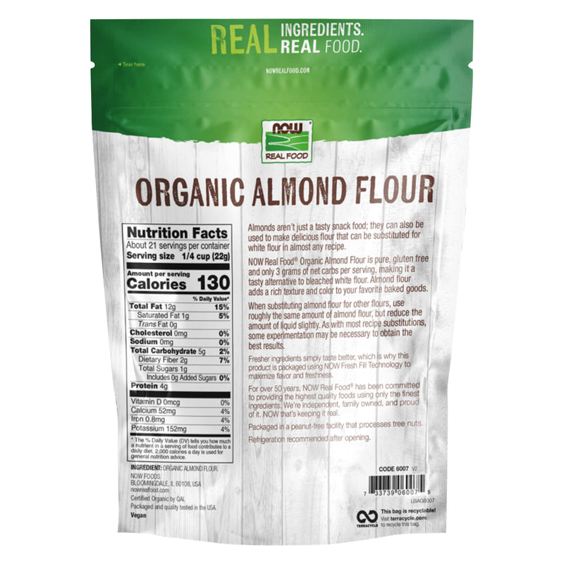 NOW Foods Almond Flour Organic 16 oz - DailyVita