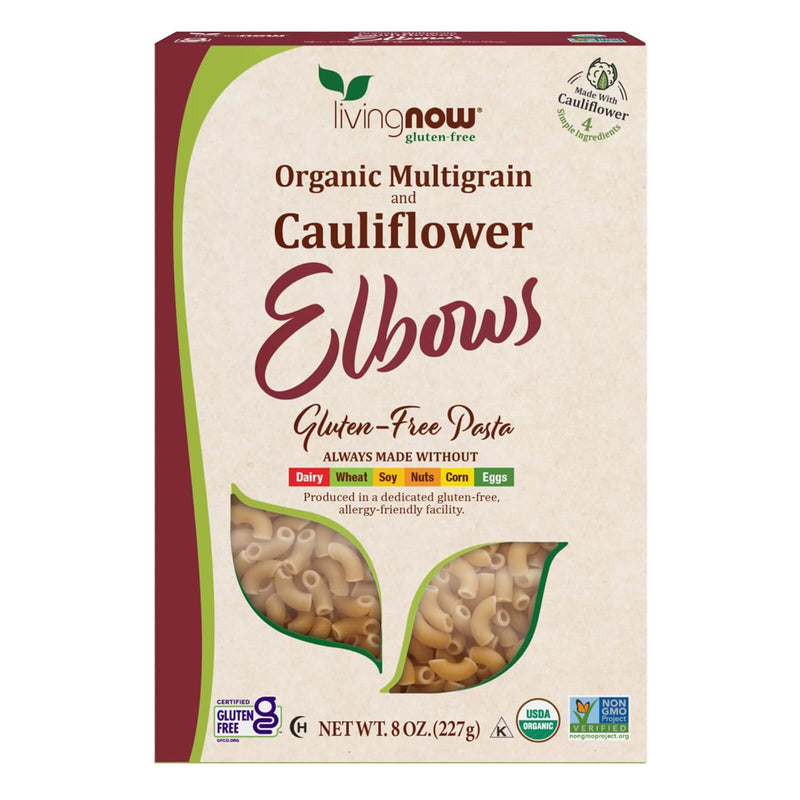 NOW Foods Multigrain Cauliflower Elbows Gluten-Free Organic Pasta  - 8 oz - DailyVita