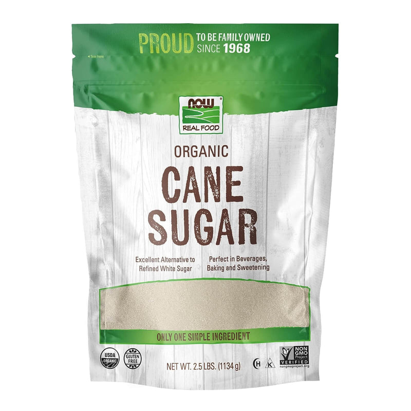 Now Foods Cane Sugar, Organic, 2.5 Lbs - DailyVita
