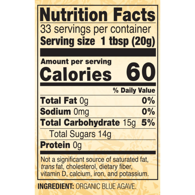 CLEARANCE! NOW Foods Agave Nectar Light & Organic 23.28 oz, BEST BY 03/2026 - DailyVita