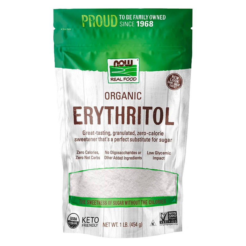 CLEARANCE! NOW Foods Erythritol Organic 1 lb, BEST BY 11/2023 - DailyVita