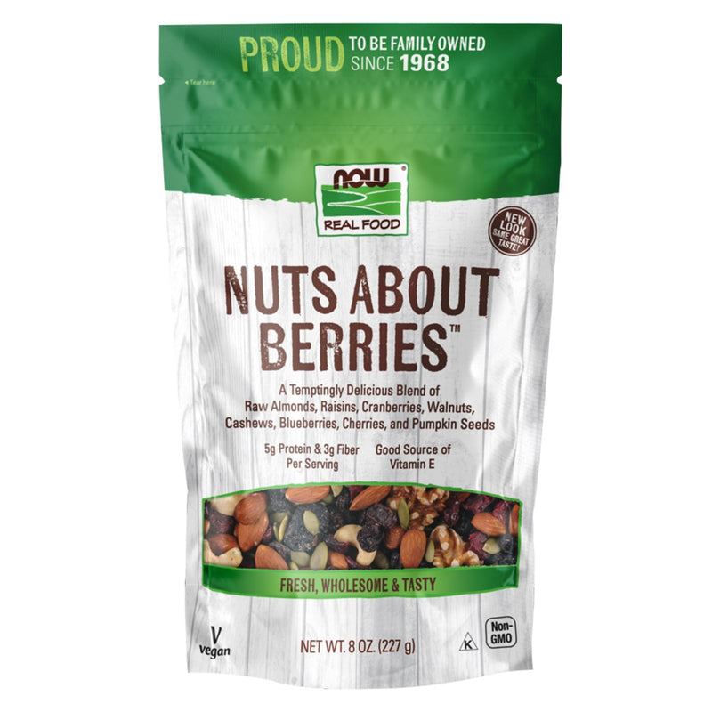 CLEARANCE! NOW Foods Nuts About Berries 8 oz, BEST BY 12/2024