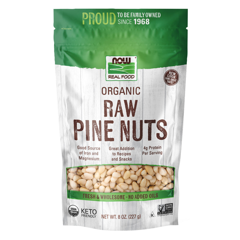 CLEARANCE! NOW Foods Pine Nuts Raw Organic 8 oz, BEST BY 12/2025 - DailyVita