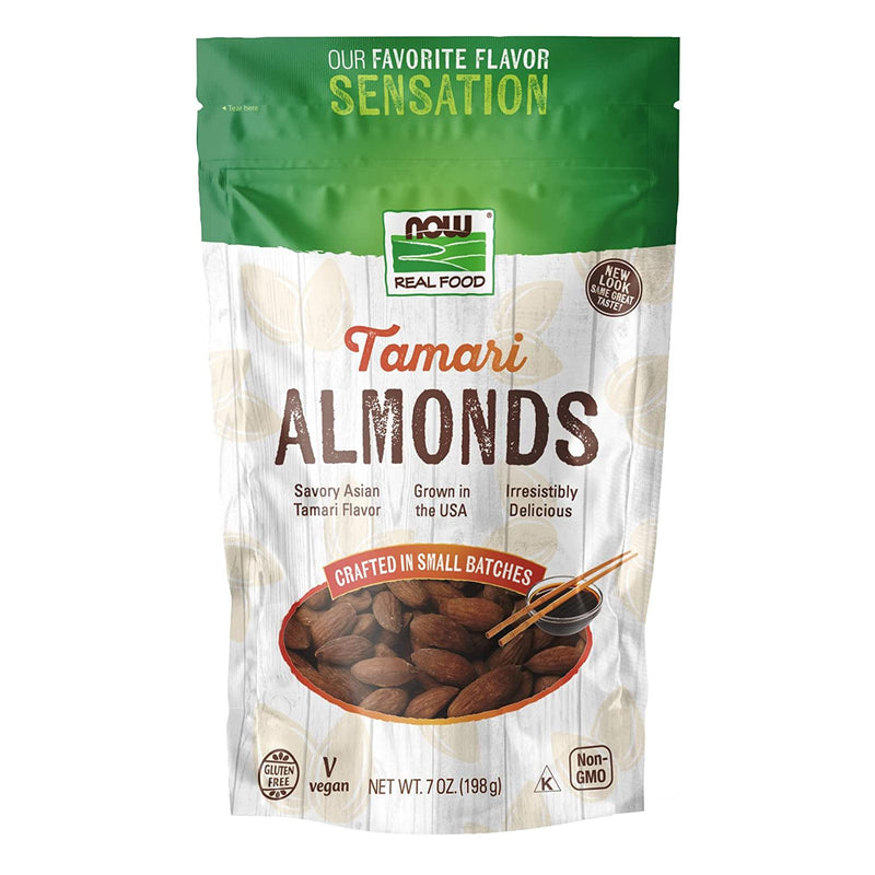 CLEARANCE! NOW Foods Tamari Almonds 7 oz, BEST BY 10/2024