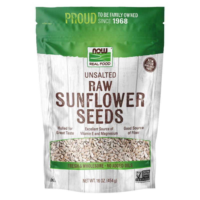 CLEARANCE! NOW Foods Sunflower Seeds Raw & Unsalted 1 lb, BEST BY 02/2025