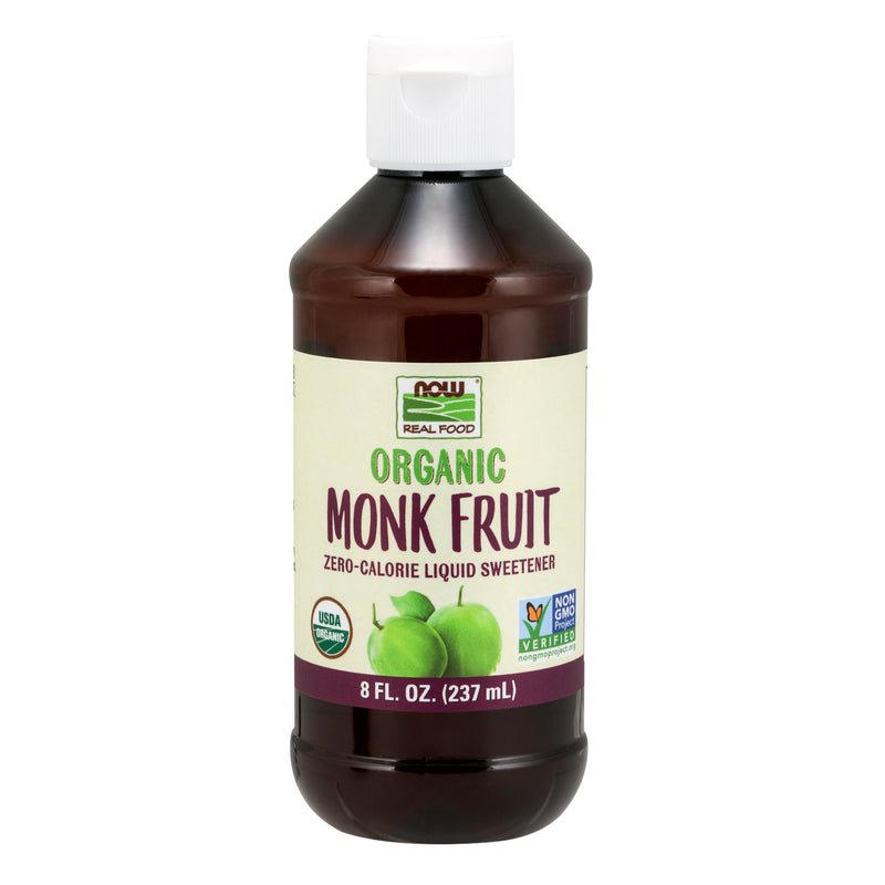 CLEARANCE! NOW Foods Monk Fruit Liquid Organic 8 fl oz, BEST BY 04/2025