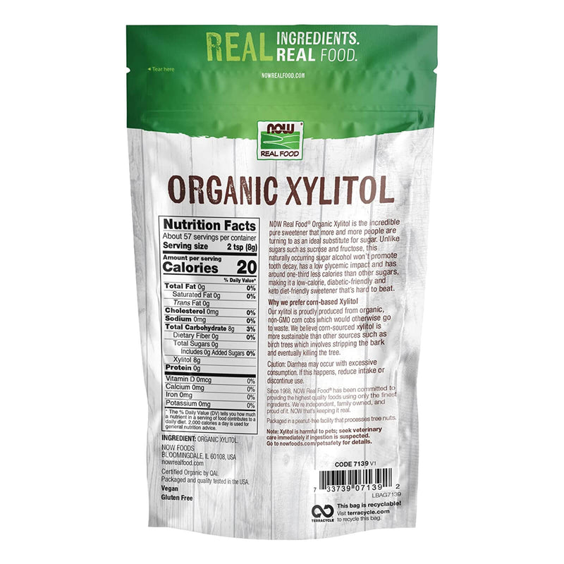 NOW Foods Xylitol, Organic - 1 lb - DailyVita