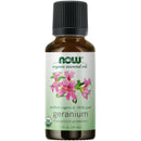 CLEARANCE! NOW Foods Geranium Oil Organic 1 fl oz, Stain or Minor Damage - DailyVita
