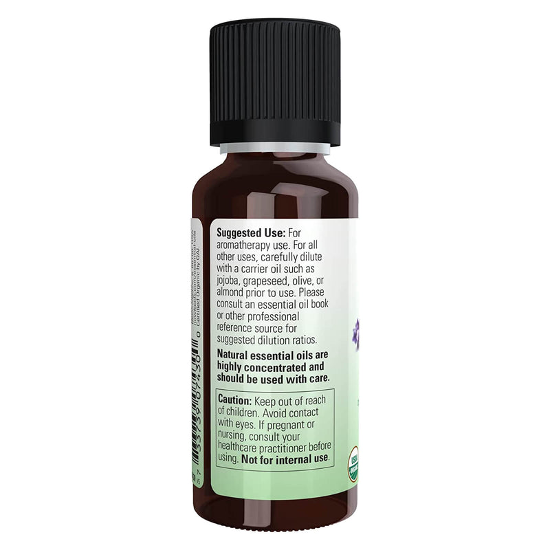 CLEARANCE! NOW Foods Lavender Oil Organic 1 fl oz, Stain or Minor Damage - DailyVita