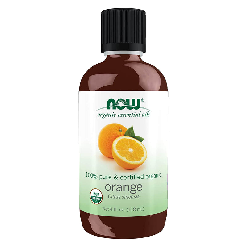 CLEARANCE! NOW Foods Orange Oil Organic 4 fl oz, Stain or Minor Damage - DailyVita
