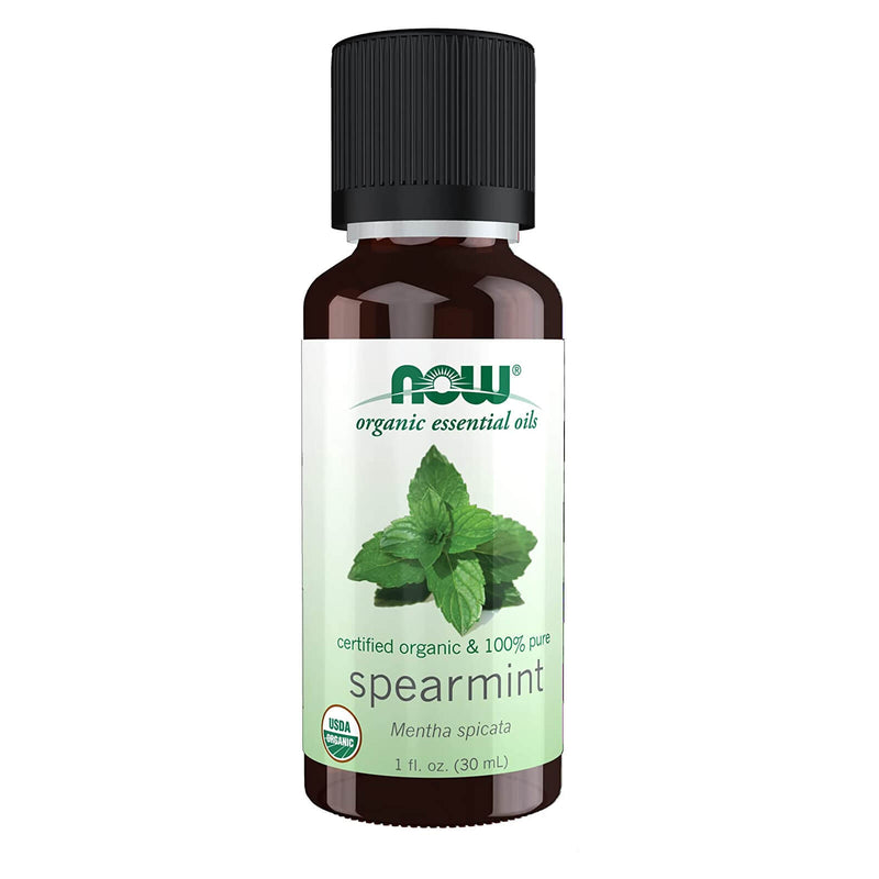 CLEARANCE! NOW Foods Spearmint Oil Organic 1 fl oz, Stain or Minor Damage