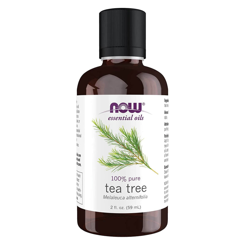 CLEARANCE! NOW Foods Tea Tree Oil 2 fl oz, Bottle Stain or Minor Damage - DailyVita