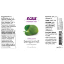 CLEARANCE! NOW Foods Bergamot Oil 1 fl oz, Stain or Minor Damage - DailyVita