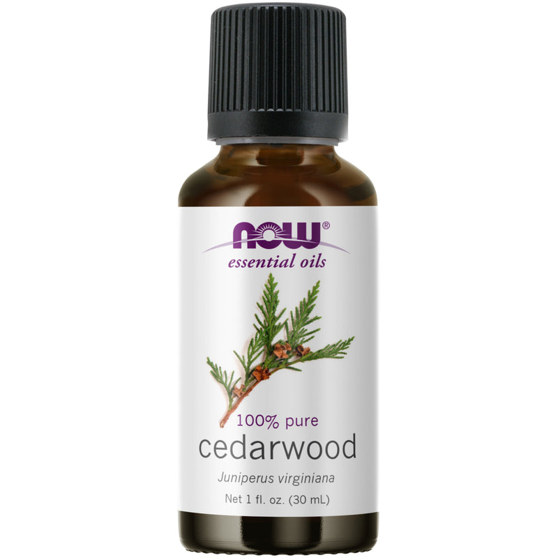 CLEARANCE! NOW Foods Cedarwood Oil 1 fl oz,  Stain or Minor Damage - DailyVita