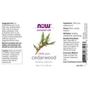 CLEARANCE! NOW Foods Cedarwood Oil 1 fl oz, Stain or Minor Damage - DailyVita