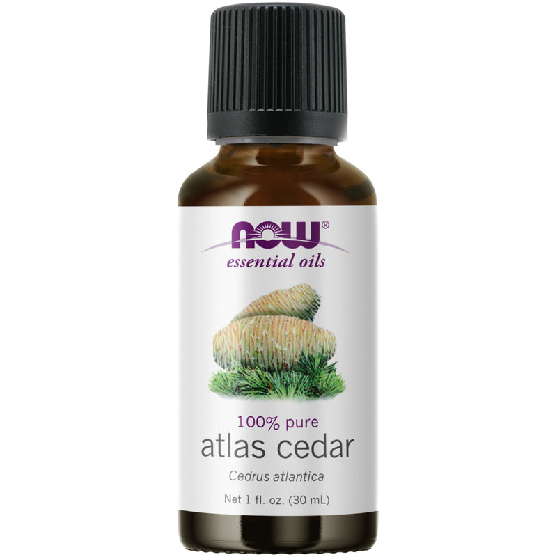 CLEARANCE! NOW Foods Atlas Cedar Oil 1 fl oz, Stain or Minor Damage - DailyVita