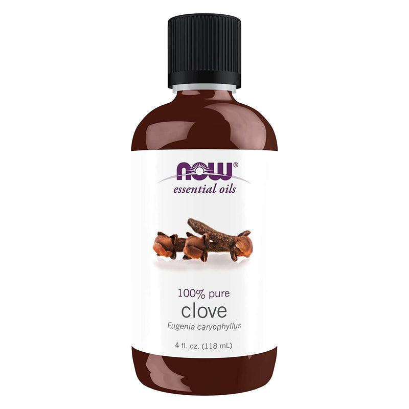 CLEARANCE! NOW Foods Clove Oil 4 fl oz, Stain or Minor Damage - DailyVita