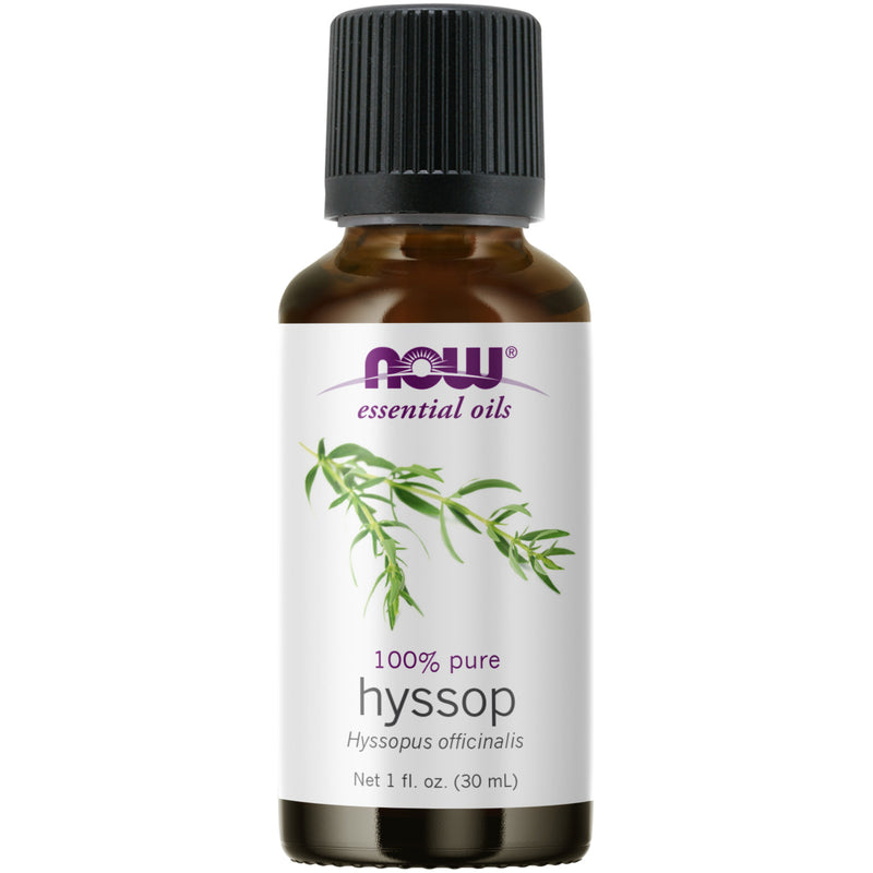 CLEARANCE! NOW Foods Hyssop Oil 1 fl oz, Stain or Minor Damage
