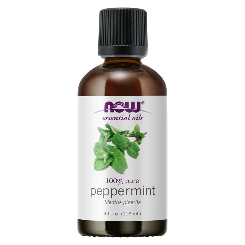 CLEARANCE! NOW Foods Peppermint Oil 4 fl oz, Stain or Minor Damage - DailyVita