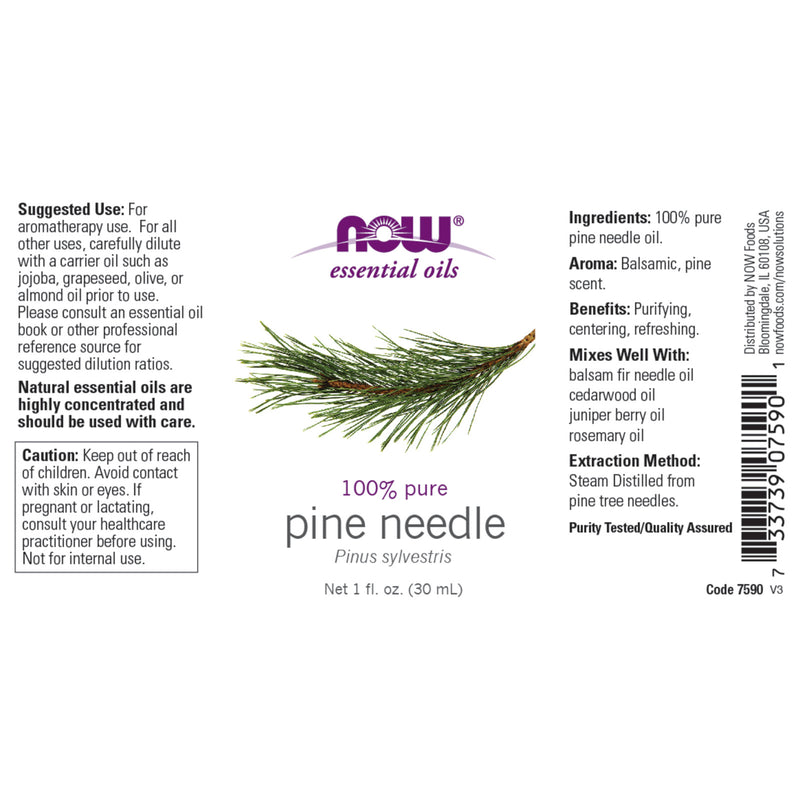 CLEARANCE! NOW Foods Pine Needle Oil 1 fl oz, BEST BY 04/2024 - DailyVita