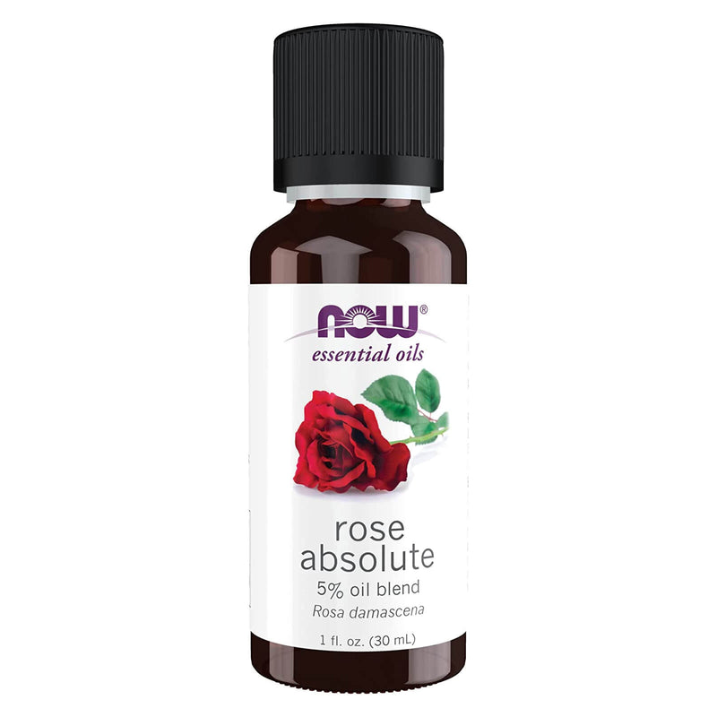 CLEARANCE! NOW Foods Rose Absolute Oil Blend 1 fl oz, Stain or Minor Damage