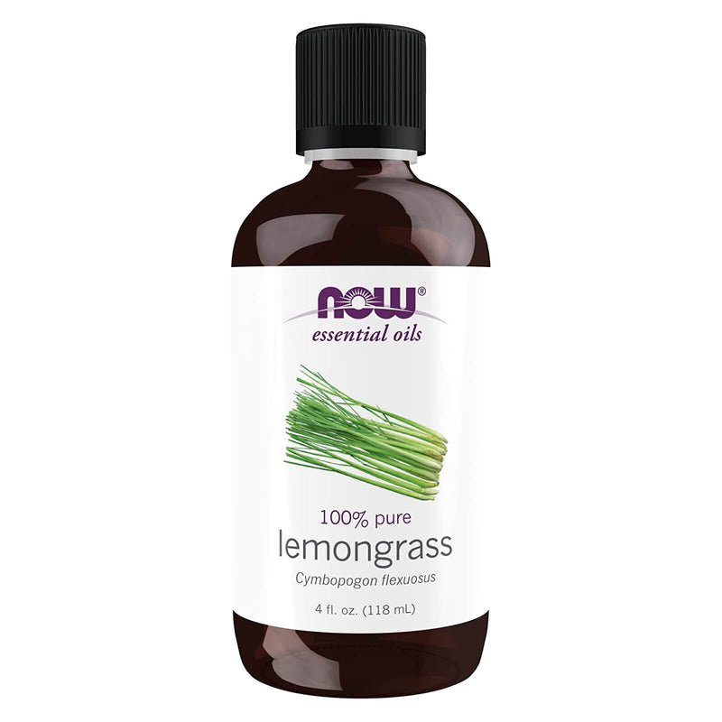 CLEARANCE! NOW Foods Lemongrass Oil 4 fl oz, Stain or Minor Damage