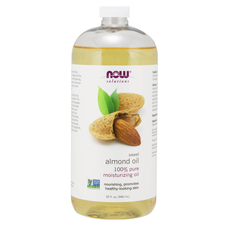 CLEARANCE! NOW Foods Sweet Almond Oil 32 fl oz, BEST BY 03/2025